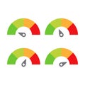 Scale meter score level icon feedback vector