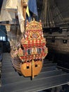 Scale model of 17th-century Vasa warship Royalty Free Stock Photo