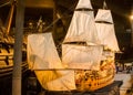 Scale model of the Vasa ship in its museum in Stockholm Royalty Free Stock Photo