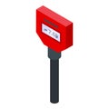 Scale ph meter icon isometric vector. Water soil