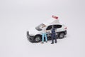 A Scale police car model with figure catch thief