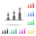 scale of success icon. Elements of teamwork multi colored icons. Premium quality graphic design icon. Simple icon for websites, we Royalty Free Stock Photo