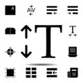 Scale, text icon. Simple glyph, flat vector of Text editor set icons for UI and UX, website or mobile application Royalty Free Stock Photo