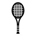 Glyph beautiful tennis racket icon