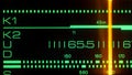 The scale and tuning indicator, fragment of an old analog radio receiver Royalty Free Stock Photo