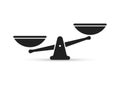 Scale vector icon of weight or justice scales Royalty Free Stock Photo