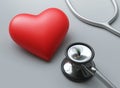 Care, healtcare concept, heart, stethoscope Royalty Free Stock Photo