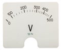 Scale of voltmeter, isolated on white background Royalty Free Stock Photo