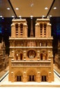 Scaled replica of the famous Notre Dame de Paris cathedral