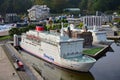 Scaled replica of Stena Line ship in the Madurodam minature park