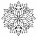 Scalene Triangle Mandala Coloring Page