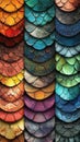 Scales of Change, A Visual Exploration of Transformation and Growth Through Colorful, Overlapping Patterns