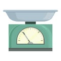 Scales equipment icon cartoon vector. Device cooking