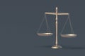 Scales of justice on black table. Legal law concept Royalty Free Stock Photo