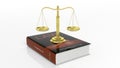 Scales of justice on book of law Royalty Free Stock Photo