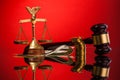 Scales of justice gavel and money Royalty Free Stock Photo