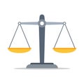 Scales of justice icon. Empty scales. Vector Royalty Free Stock Photo