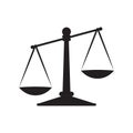 Scales justice icon isolated on white background Royalty Free Stock Photo