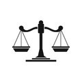 Scales of justice icon, simple style