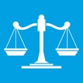 Scales of justice icon white