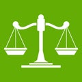 Scales of justice icon green