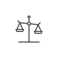 Scales of Justice line icon Royalty Free Stock Photo