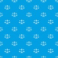 Scales of justice pattern seamless blue