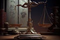 scales of justice, with the side holding the heavier weight on top