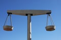 Scales of Justice in Steel Perfect Balance Royalty Free Stock Photo