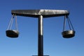 Scales of Justice in Steel Perfect Balance Royalty Free Stock Photo