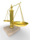 Scales justice on a white background Royalty Free Stock Photo