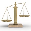 Scales justice on a white background Royalty Free Stock Photo