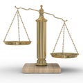 Scales justice on a white background Royalty Free Stock Photo