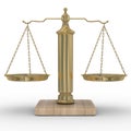 Scales justice on a white background Royalty Free Stock Photo