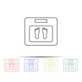 scales multi color style icon. Simple thin line, outline vector of measure icons for ui and ux, website or mobile application Royalty Free Stock Photo