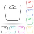 scales multi color style icon. Simple thin line, outline vector of web icons for ui and ux, website or mobile application Royalty Free Stock Photo
