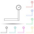 scales for suitcases multi color style icon. Simple thin line, outline vector of web icons for ui and ux, website or mobile Royalty Free Stock Photo
