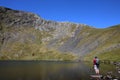 Scales Tarn, Blencathra and view to Sharp Edge Royalty Free Stock Photo