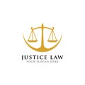 Scales vector illustration. attorney logo vector design. justice law logo template