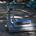 Scales for weighing the bags