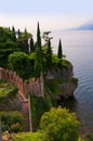 Scalieri Castle at Malcesine on Lake Garda in Northern Italy Royalty Free Stock Photo