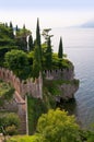 Scalieri Castle at Malcesine on Lake Garda in Northern Italy Royalty Free Stock Photo