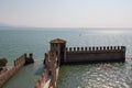 Scaliger Castle fortification walls, Sirmione, Lombardy, Italy Royalty Free Stock Photo