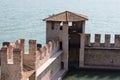 Scaliger Castle fortification walls, Sirmione, Lombardy, Italy Royalty Free Stock Photo