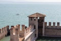 Scaliger Castle fortification walls, Sirmione, Lombardy, Italy Royalty Free Stock Photo