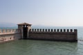 Scaliger Castle fortification walls, Sirmione, Lombardy, Italy Royalty Free Stock Photo