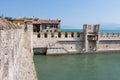 Scaliger Castle fortification walls, Sirmione, Lombardy, Italy Royalty Free Stock Photo