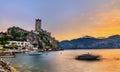 Scaliger Castle in Malcesine on Lake Garda, Italy Royalty Free Stock Photo