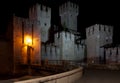 The Scaliger Castle, Sirmione, Italy, at night Royalty Free Stock Photo