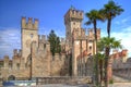 Scaliger Castle in Sirmione at the Lake Garda in Italy Royalty Free Stock Photo